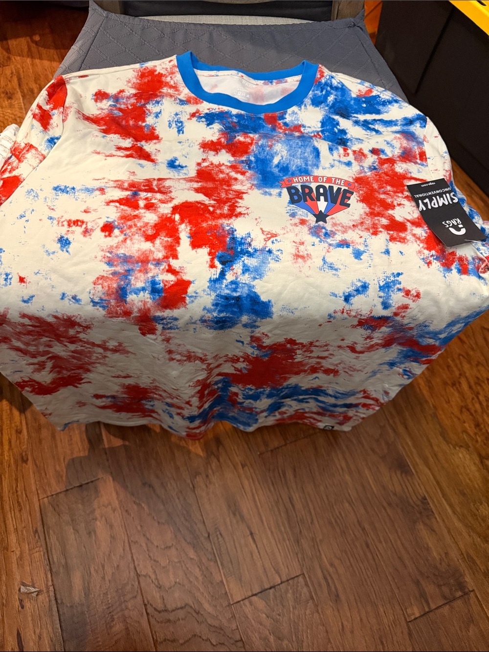 Simply Unconventional Unisex “Home of the Brave" Tie-Dye Short Sleeve Tee